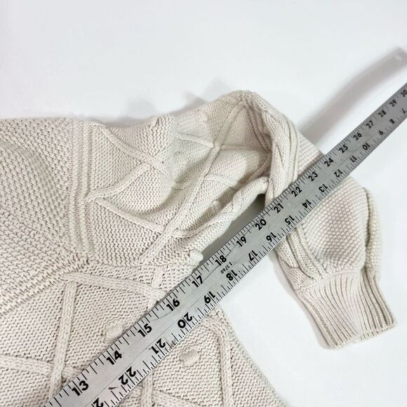 LK Bennett Merino Wool Blend Sweater Womens XS White Collared Rib Knit Pullover - Picture 5 of 10